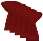 Beautissu Stehtischhusse 5X Premium Stehtischhusse Blickdicht Bordeaux &Oslash; 60-65...