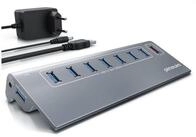 Primewire 8 Port USB Port Hub, 5 Gbit/s Aktiv Verteiler mit Netzteil,...