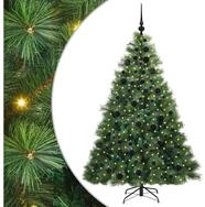 vidaXL LED Baum K&uuml;nstlicher Weihnachtsbaum mit 300 LEDs Gr&uuml;n 180 cm PE und PVC