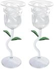 Mikamax Weinglas Rose Weinglas romantisches Valentinstag Geschenk f&uuml;r Weintrinker im