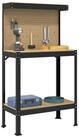 vidaXL Werkbank 81 x 41 x 145 cm Werkb&auml;nke mit Regal Schwarz 81x41x145 cm...