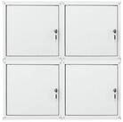 PROREGAL&reg; Spind MegaDeal 4x Schlie&szlig;fachw&uuml;rfel CUBIC HxBxT 35x35x35cm Grau...