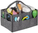 relaxdays Wickeltasche Baby Windel Caddy Filz (1-tlg), Dunkelgrau