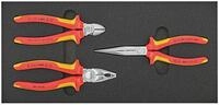 Knipex Werkzeugwagen, (3-tlg), Werkzeugmodul 1/3 Zangen VDE