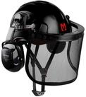 Mustbau Schutzhelm, Arbeitshelm Set mit Ohrsch&uuml;tzer und Netzvisier