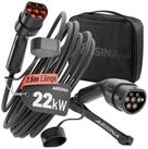 ABSINA Typ 2 Ladekabel 22kW 32A 7,5 Meter 3-phasig Mode 3 f&uuml;r E-Auto