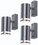 V-TAC Au&szlig;en-Wandleuchte, Leuchtmittel nicht inklusive, 3er Set Wand Leuchten