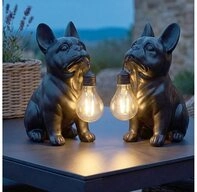 GLOBO LIGHTING LED Solarleuchte, LED-Leuchtmittel fest verbaut, Warmwei&szlig;, 2x...