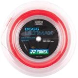 Yonex Badmintonsaite BG 66 Ultimax (Power+Komfort) rot 200m Rolle, Saitendicke:...