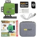 PRO CRAFT Kreuzlinienlaser LE-4GL Akku Kreuzlinienlaser 3,7 V 40 m gr&uuml;n