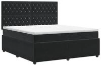 vidaXL Bett Boxspringbett mit Matratze Schwarz 140 x 200 cm Samt (1-tlg)