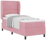 vidaXL Bett Boxspringbett mit Matratze mit Kopfteil Rosa 200 x 80 cm Samt...
