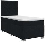 vidaXL Bett Boxspringbett mit Matratze Schwarz 100 x 200 cm Stoff (1-tlg)