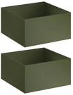 vidaXL Blumentopf Garten-Pflanzgef&auml;&szlig; 2 stk. Olivgr&uuml;n 60 x 60 x 40 cm (2 St)