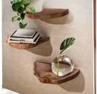 FINEBUY Wandregal FB98594 Pflanzentreppe 3er Set Akazie Vollholz Baumscheibe...