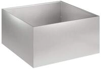 vidaXL Blumentopf Garten-Pflanzgef&auml;&szlig; Silber 60 x 60 x 30 cm Edelstahl (1 St)