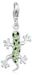 Nenalina Charm-Einh&auml;nger Anh&auml;nger Gecko 925 Silber, mit Kristallen von...
