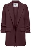 ONLY Longblazer ONLKALINA 3/4 OPEN BLAZER CC TLR Materialmix, loose fit rot S...