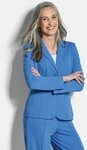 GOLDNER Jerseyblazer Kurzgr&ouml;&szlig;e: Viskoseblazer mit Reverskragen Kurzblazer mit