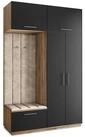 Masseno Garderobenschrank REMA 150 x 240 cm Garderoben-Set mit 2 T&uuml;ren Eiche...