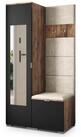 Masseno Garderobenschrank VIRA 95 x 181 cm Garderoben-Set mit Spiegel und 1...