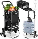 tectake Einkaufstrolley Einkaufstaschenwagen 3-in-1 Inkl. K&uuml;hltasche und,...