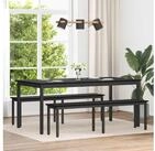 vidaXL Sitzbank, Bank Schwarz Eichen-Optik 160 x 35 x 45 cm Holzwerkstoff