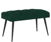 vidaXL Sitzbank Bank mit Knopfheftung Dunkelgr&uuml;n 80 x 40 x 46 cm Samt (1-St)