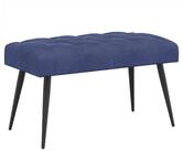 vidaXL Sitzbank Bank mit Knopfheftung Polizeiblau 80 x 40 x 46 cm Samt (1-St)