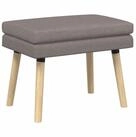 vidaXL Sitzbank Doppellagige Bank Taupe 60 x 40 x 46 cm Stoff (1-St)