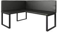 Vicco Sitzbank Ravon, Schwarz, 120 x 150 cm (1-St)