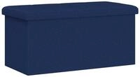 vidaXL Sitzbank Klappbare Aufbewahrungsbank Blau 180 kg 80 L 77 x 38 x 38 cm...