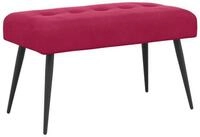 vidaXL Sitzbank Bank mit Knopfheftung Weinrot 80 x 40 x 46 cm Samt (1-St)