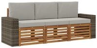 vidaXL Gartenlounge-Set Sofagarnituren 3 stk. Massivholz, (3-tlg)