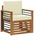 vidaXL Sofaelement Outdoor-Sofagarnitur Massives nholz und Polyester (1 St)