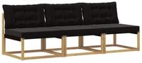 vidaXL Sofaelement Outdoor Mittelsofa Massivholz Wei&szlig;
