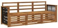 vidaXL Gartenlounge-Set Sofagarnituren 3 stk. Massivholz, (3-tlg)
