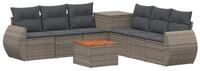 vidaXL Gartensofa Sofa Set 8 stk. Grau und Dunkelgrau Polyrattan und Stahl, 8...