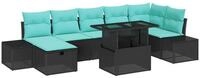 vidaXL Gartenlounge-Set Gartensofa-set 8 stk. Poly-Rattan, (8-tlg)