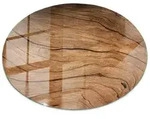 Tulup Tischplatte Oberplatte Tisch Glas Nat&uuml;rliches Holzmuster Couchtisch...