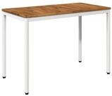 vidaXL Gartentisch Gartentisch Nat&uuml;rlich und Wei&szlig; 108,5 x 55 x 75 cm (1-St)