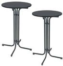 TRUTZHOLM Stehtisch 2x klappbar &Oslash; 70 cm H&ouml;he 110 cm Stahl Bistrotisch in...