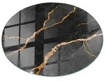 Tulup Tischplatte Tisch Glasplatte Ersatz Marmormuster mit Adern Glas...