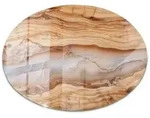Tulup Tischplatte Couchtisch Glasplatte Naturholz mit Harz Ersatzplatte Glas 90...