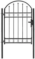 vidaXL Gartentor 102 x 125 cm Zauntor mit Gew&ouml;lbter Spitze Stahl 100x125 cm...