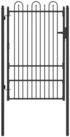vidaXL Gartentor Zauntor DRONTEN 100 x 150 cm Stahl Schwarz Abschlie&szlig;bar