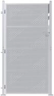 vidaXL Gartentor Gartentor 85 x 174 cm Edelstahl Silber Abschlie&szlig;bar