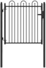vidaXL Gartentor Zauntor DRONTEN 100 x 100 cm Metall Schwarz Abschlie&szlig;bar