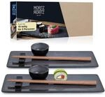 Moritz & Moritz Tafelservice VIDA Sushi Set Anthrazit (10-tlg), 2 Personen,
