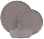 BerlingerHaus Geschirr-Set 18-tlg. Steingut-Geschirrset in Taupe Matt: Modernes